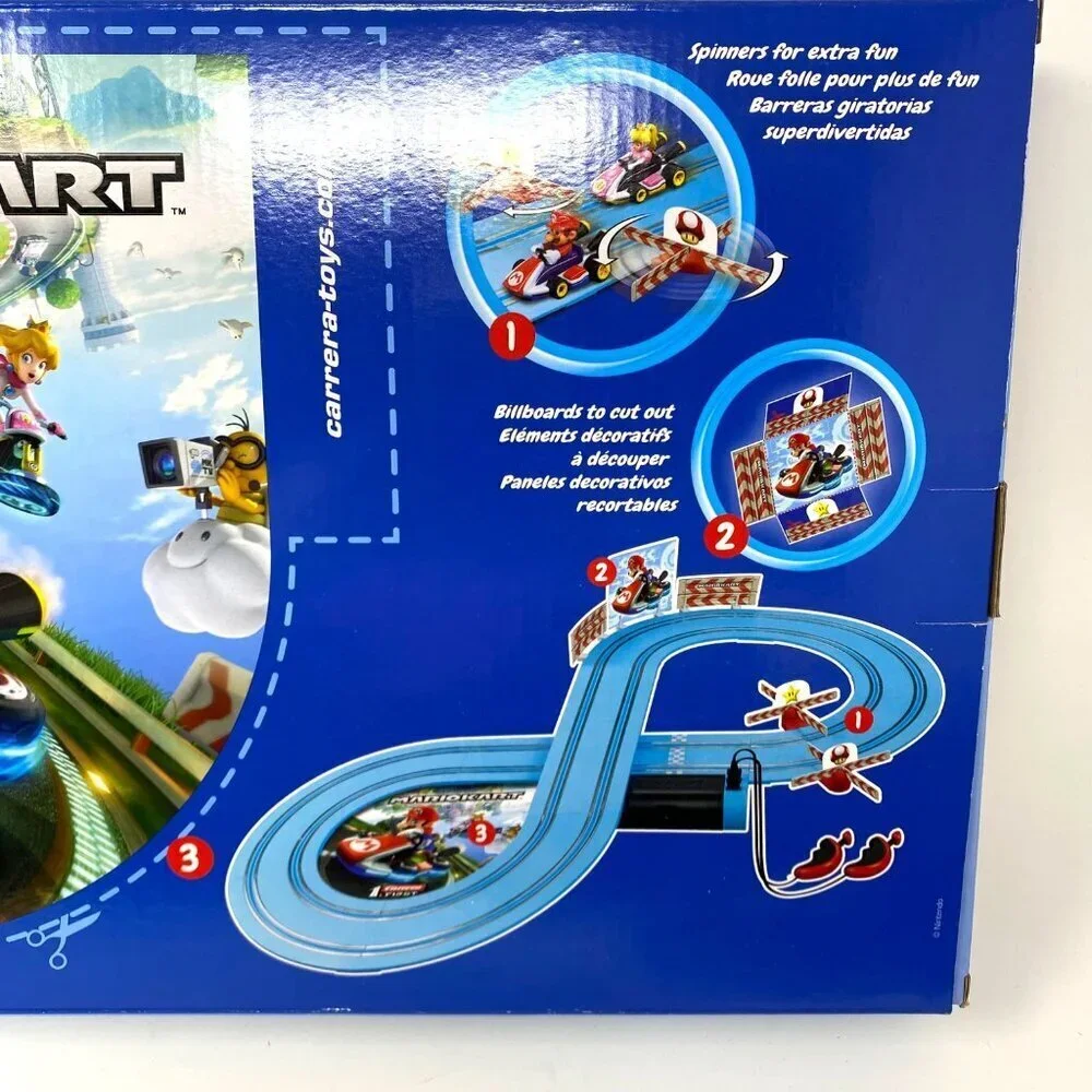Carrera First Mario Kart Racing Set Featuring Mario and Peach Super Mario